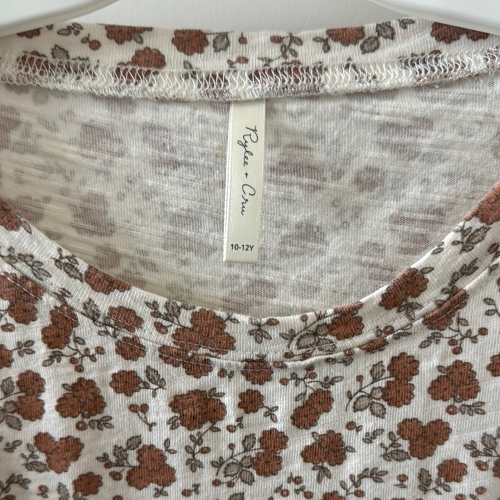 Rylee and Crew Floral Print Dress sz 10/12 euc